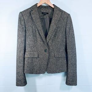 ANN TAYLOR BROWN TWEED BLAZER SIZE 4